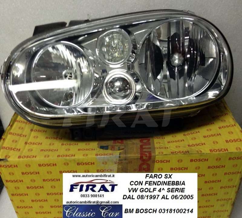 FARO VW GOLF 4 SERIE 98 - 03 ANT.SX CON. FEND. BOSCH